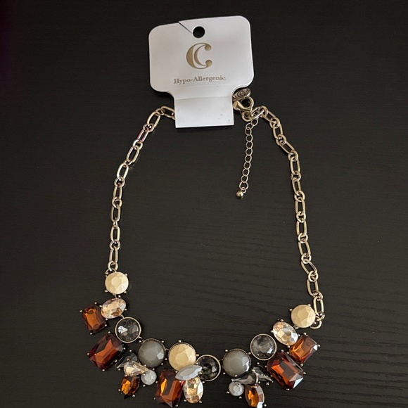Charming Charlie Jewelry - Charming Charlie Gold Tone with amber colors Necklace NWT